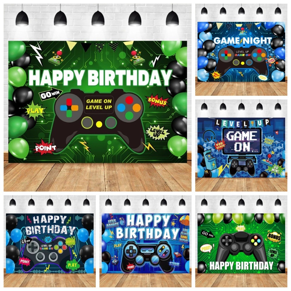 Photography Game - Spielabend-Spiel-Öffnungsbanner-Hintergrundtuch, Kinder- und Jungen-Geburtstagsfeier-Dekoration, Fotostudio-Hintergrund