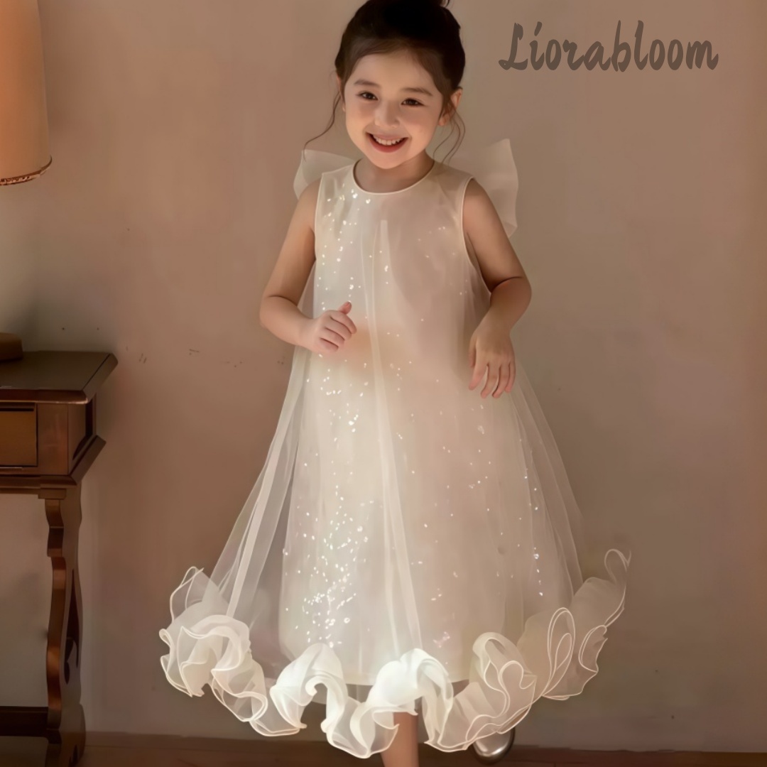 Photography Wedding - Maßgeschneidertes Mädchen-Festkleid Funkelndes Tüllkleid für Mädchen