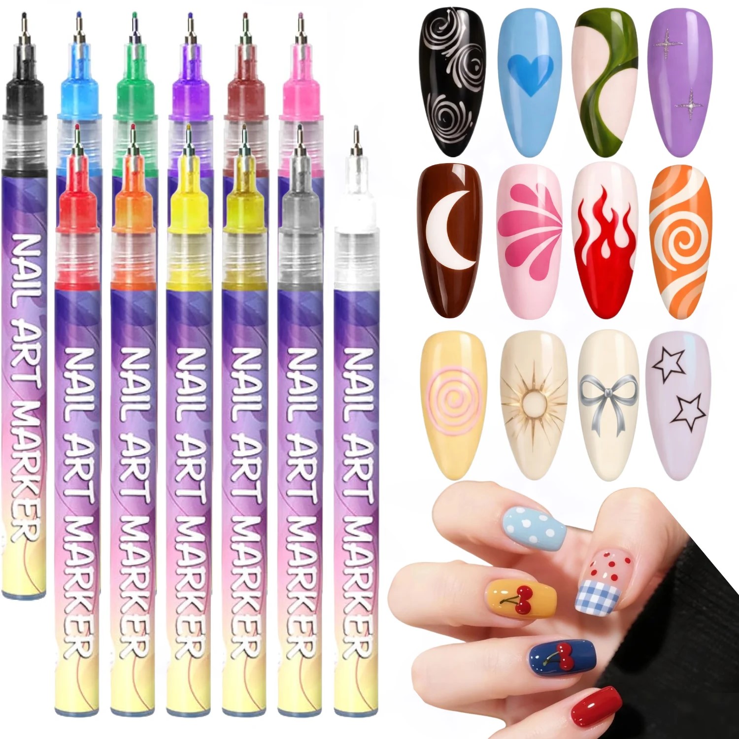 Photography Fine Art - 12 Farben 3D Nail Art Stift-Set,