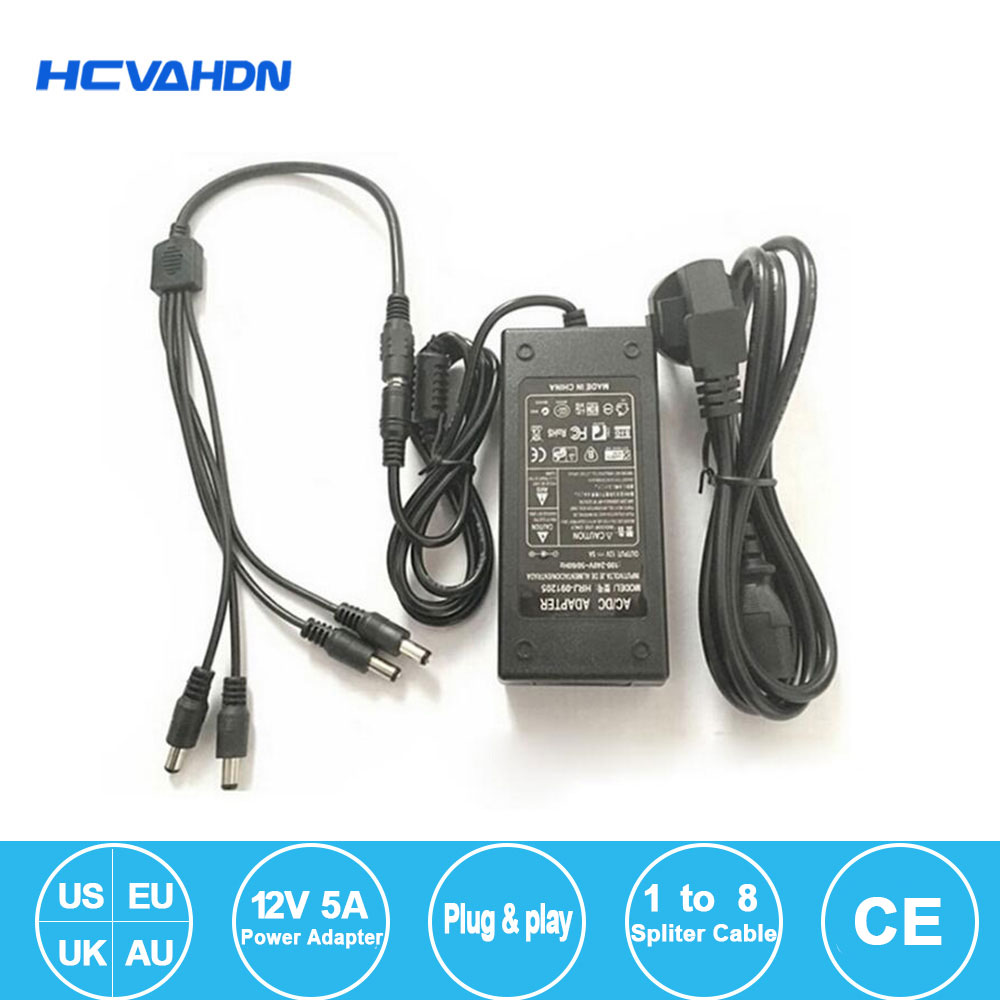 Photography Uk - DC 12V 5A 4-Port CCTV-Kamera AC-Adapter