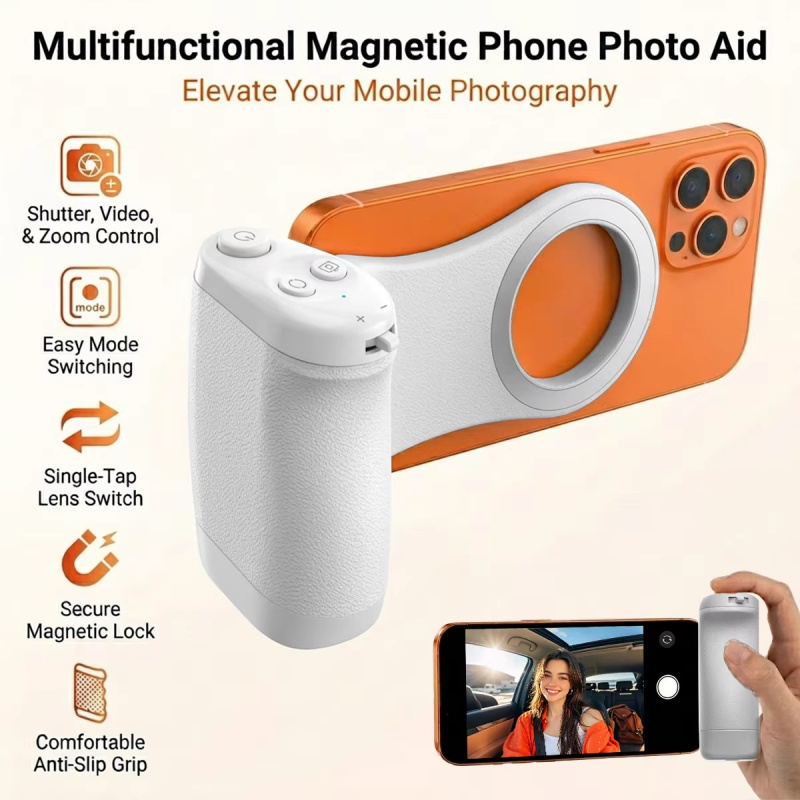 Photography Style Iphone - Magnetischer Telefongriff mit Fernbedienung für Zoom-Steuerung