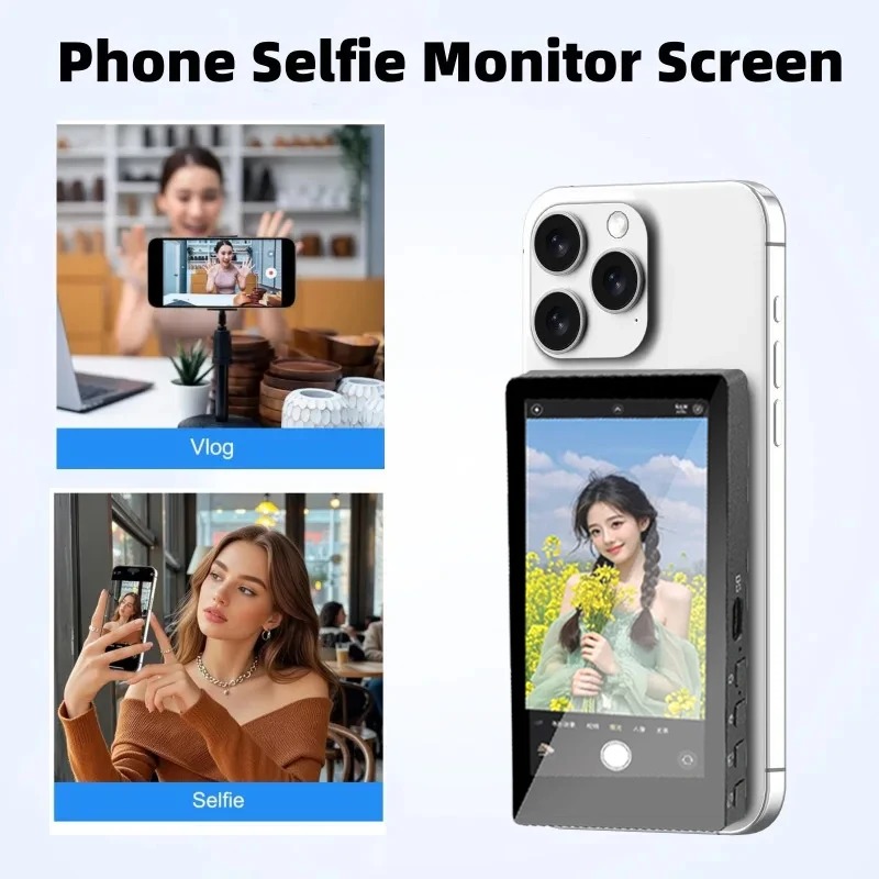 Photography Blog - Kabelloser Monitor Rückfahrkamera-Bildschirm Smartphone-Selfie-Magnetbildschirm für Vlog