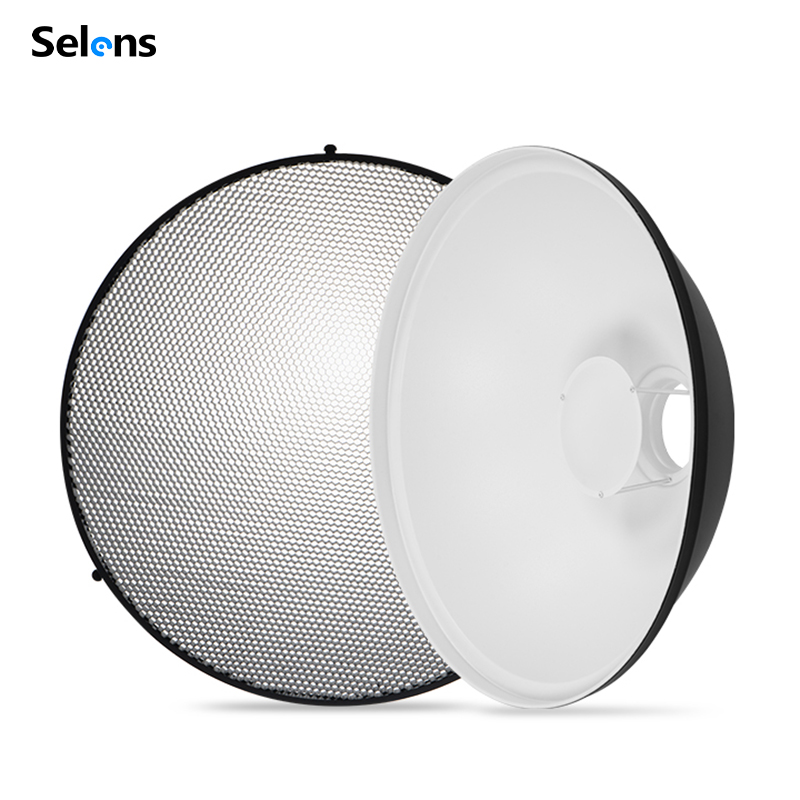 Photography Grid - Selens 70cm/28in Silberweißer Beauty Dish Reflektor