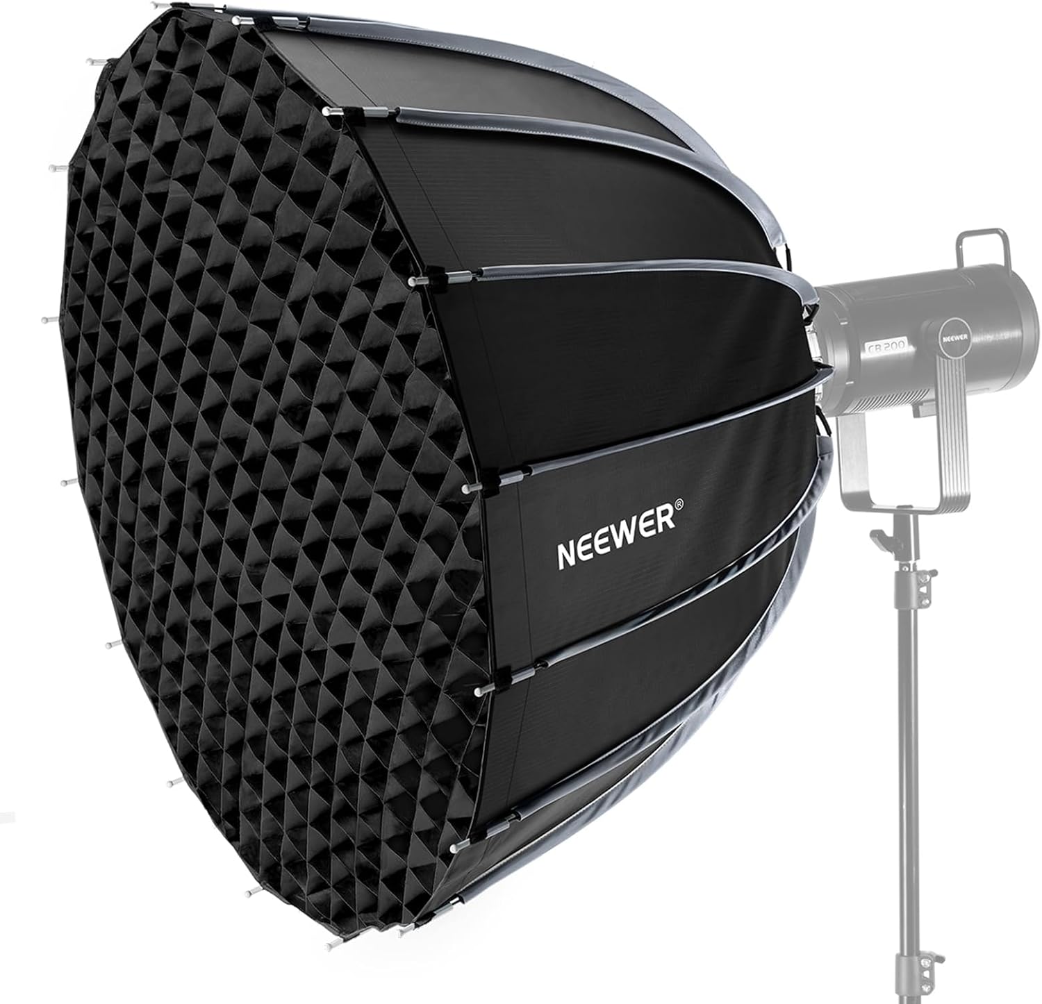 Photography Grid - Parabolische Softbox mit Bowens-Anschluss, 35,4-Zoll-Softbox-Kit mit