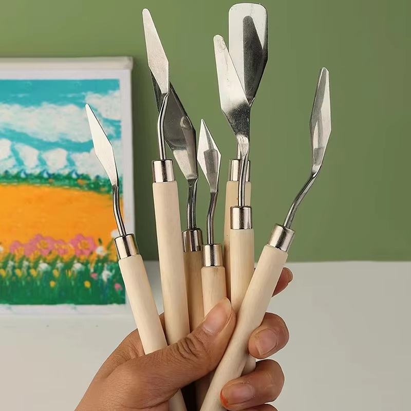 Photography Fine Art - 7Pcs Edelstahl Palette Messer Gouache Palette