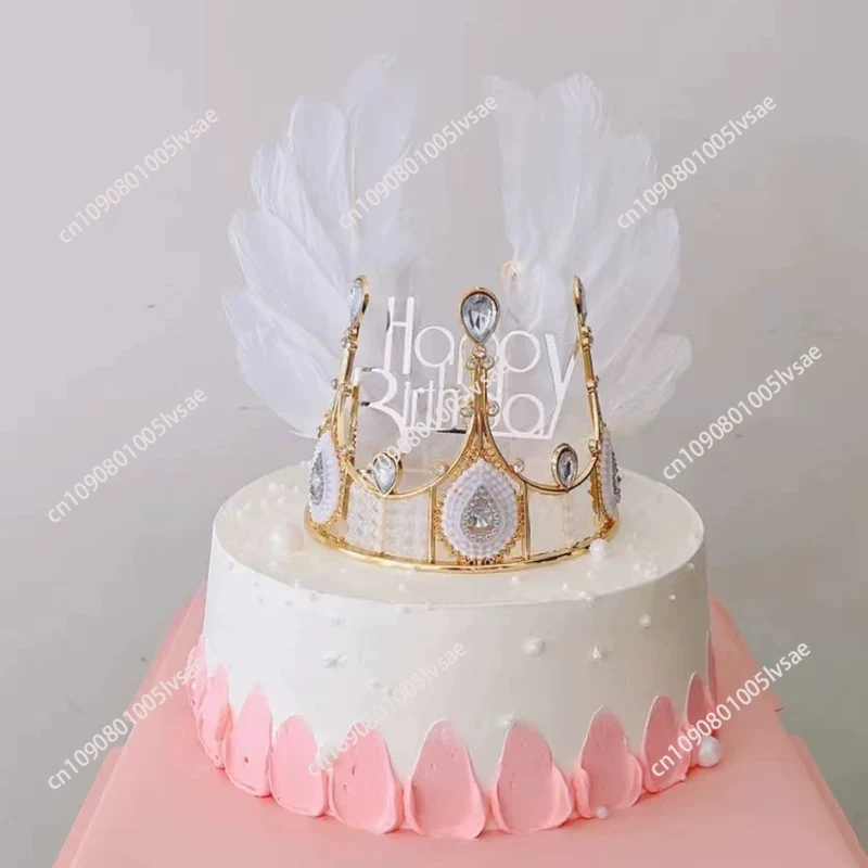 Photography Wedding - Künstlicher Geburtstagstorten-Modell: 6-Zoll-Kronen-Simulationskuchen für Schaufenster, Hochzeitsfeiern,