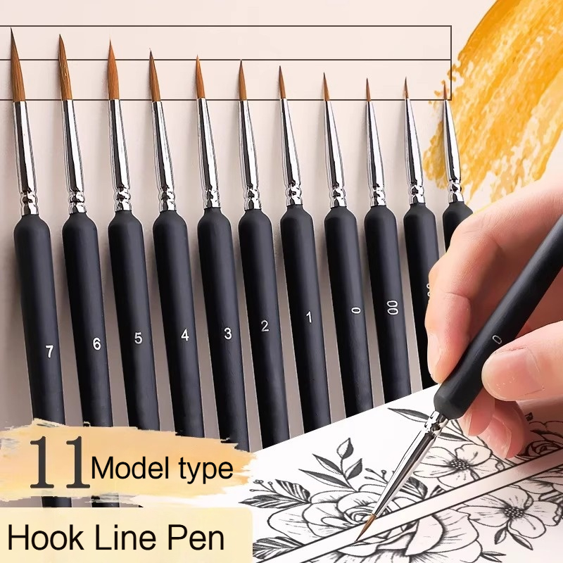 Photography Fine Art - 4/5/8/10/11Pcs Borrence Pinsel Aquarelle Haken Linie