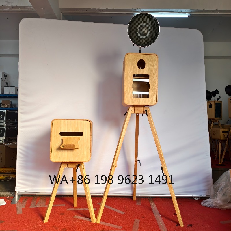 Photography Wedding - Retro Holz-Selfie-Fotobox mit Digitaler Kompatibilität für