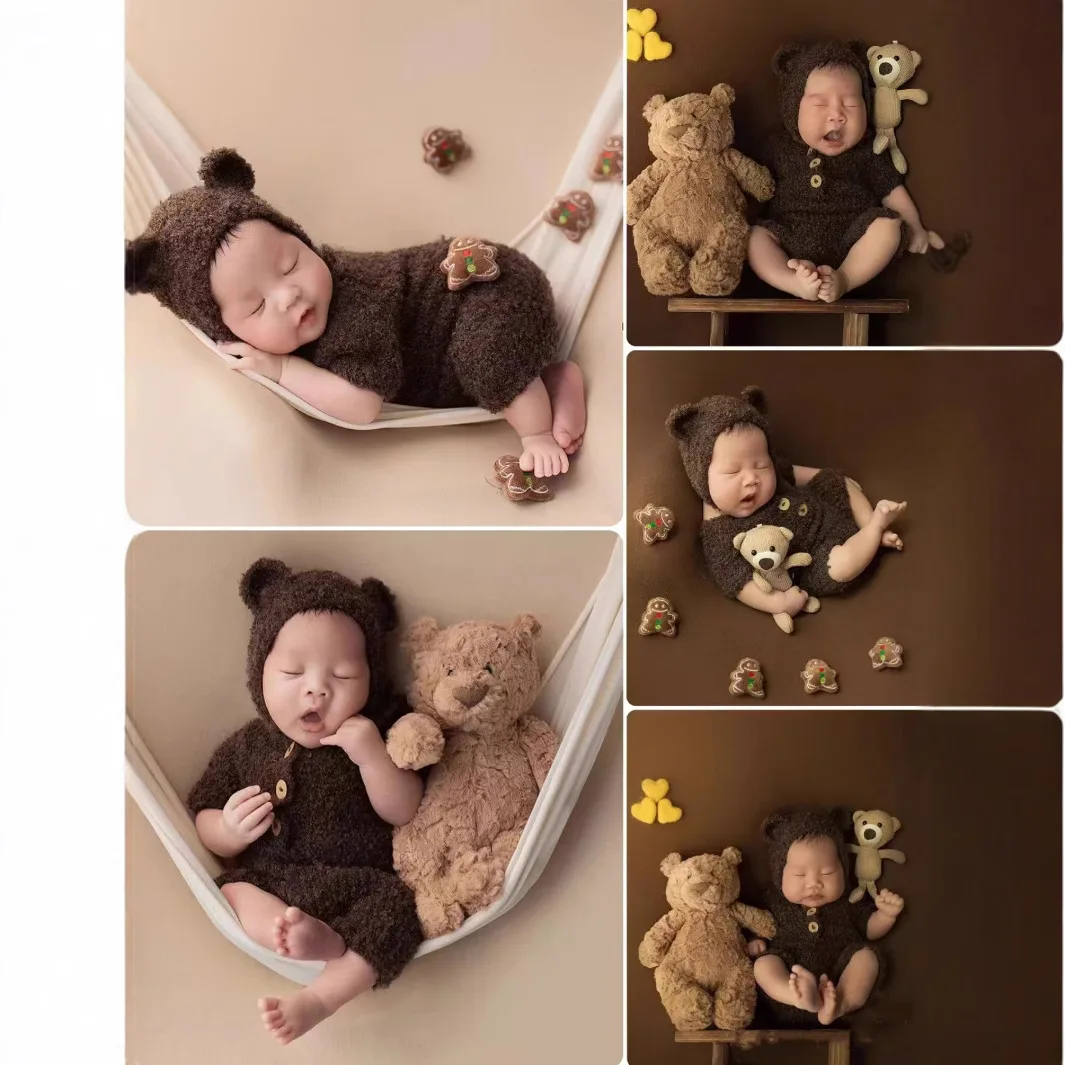 Photography Cheat Sheet - Neugeborenen Fotografie Requisiten Baby Bär Outfit