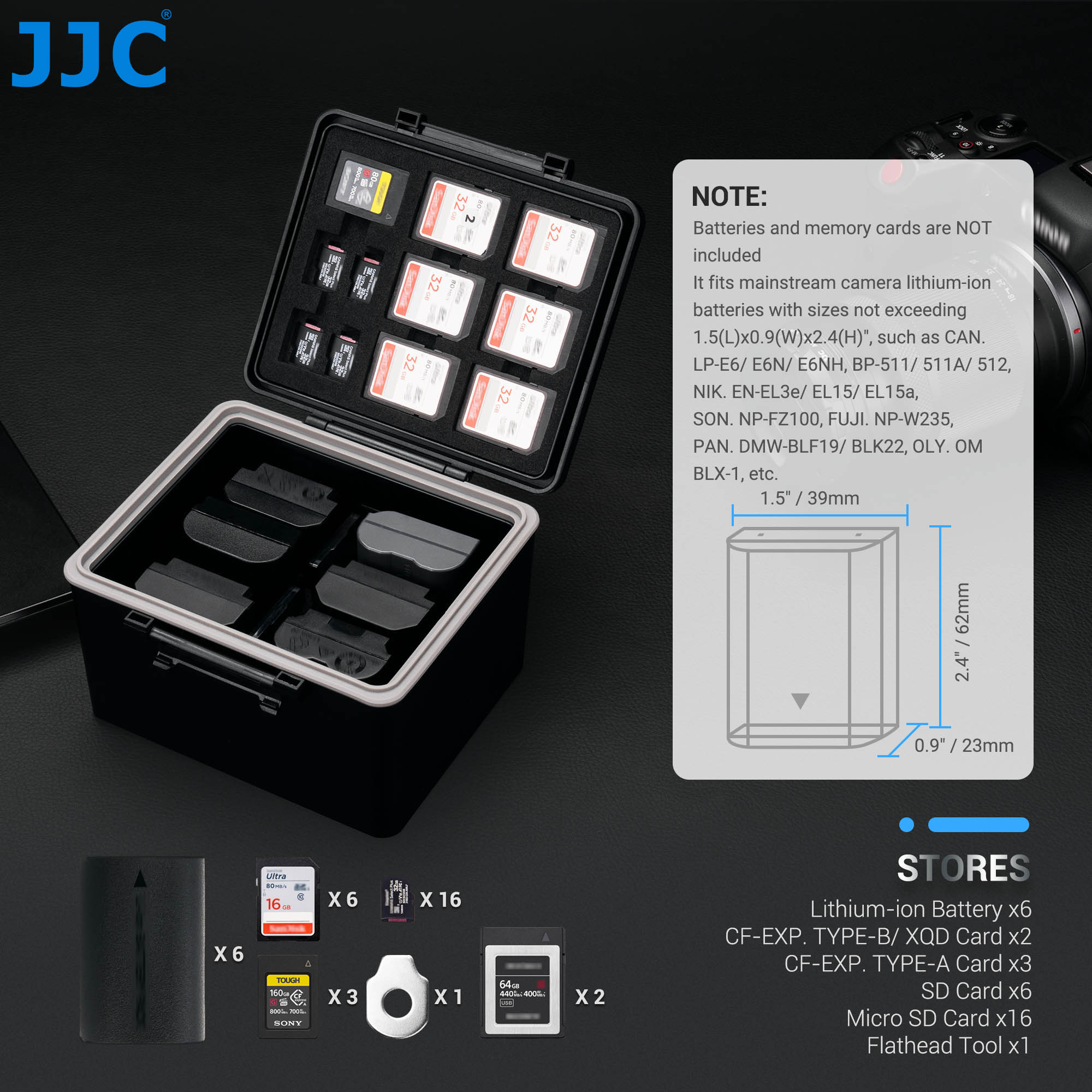 JJC Kamera-Batteriegehäuse, Au – Memory Card Case Bewertung und Preis