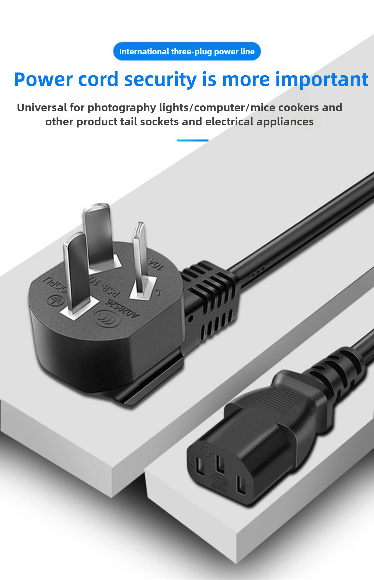 5 m EU-US-UK-Stromkabel, dreip – Photography Uk Bewertung und Preis