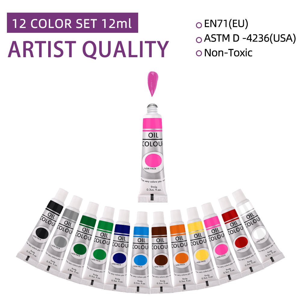 12-farbiges Ölfarben-Set, 9 ml – Photography Fine Art Bewertung und Preis