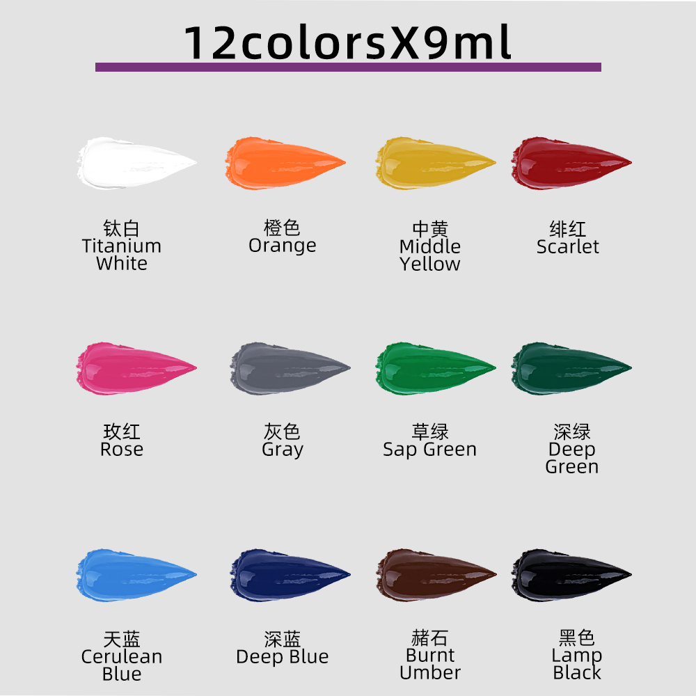 12-farbiges Ölfarben-Set, 9 ml – Photography Fine Art Bewertung und Preis