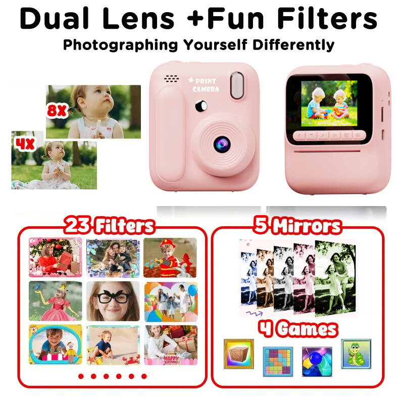Farbdruck-Kamera für Kinder So – Photography Game Bewertung und Preis