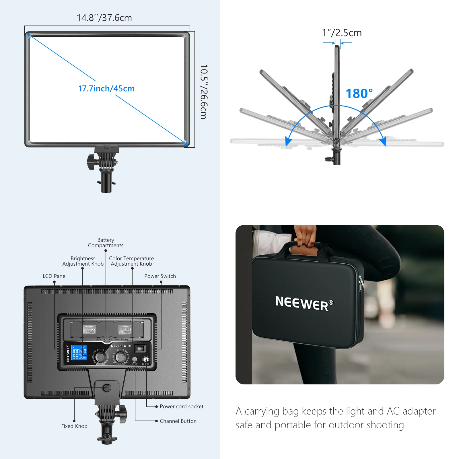 Neewer NL288 Großes LED-Videol – Photography Game Bewertung und Preis